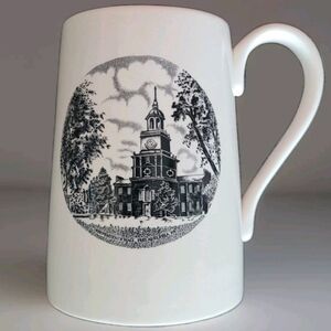 Portmeirion Mug Susan Williams-Ellis England Liberty Bell Independence Hall Tall